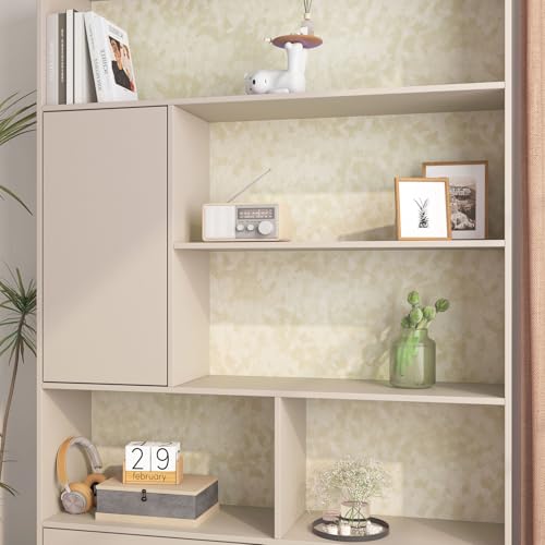 Papier peint autocollant doux en feutre beige amovible pour rénovation de commode