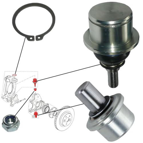 Kugelkopf unten und oben der Vorderradnabe links oder vorne rechts, kompatibel mit Renault Clio 3 RS Sport und Megane 3 RS 7711160423 8200438088