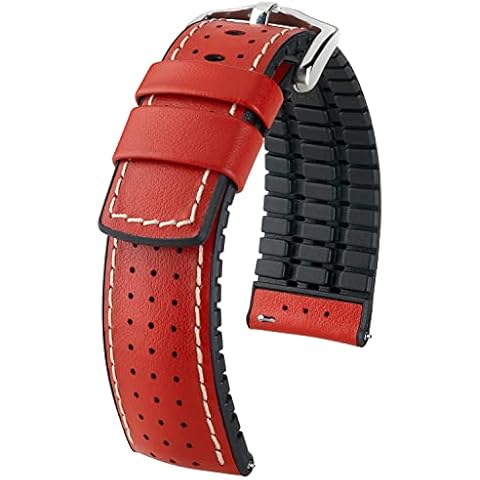 Correa de reloj Tiger L roja 20 mm HIRSCH para damas y caballeros Cover