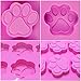 (4 PCS)Paw Print Silicone Mold/ Dog Cat Pet Animal Paw Chocolate Candy Mold for Pudding Jelly Soap Muffin Trays Candle Crayon Mould