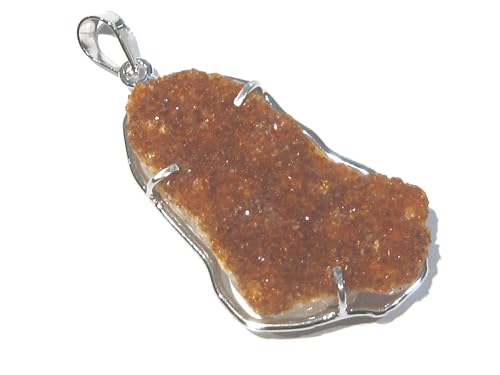Pendentif Citrine en argent 925 idéal pour illuminer votre style quotidien