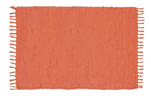 Tapete 2x3 ft multicolor de algodón tejido a mano miniatura 2