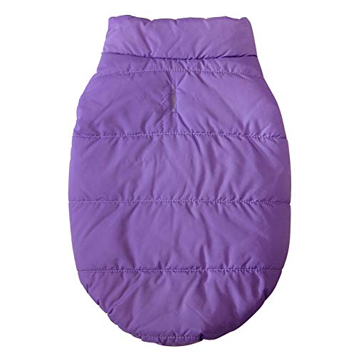 2 Layers Fleece Lined Super Warm Dog Jacket for Winter Cold Weather,Extra Soft Puppy Vest Windproof Doggie Coat by JoyDaog,Purple M - Image 3