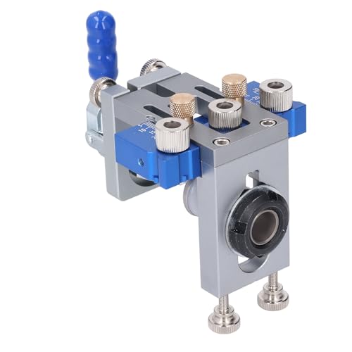 Kit De Perçage De Gabarit De Cheville 3 En 1, Ensemble De Guides De Perçage De Chevilles Pour le Travail du Bois, Ensemble De Gabarits De Trous De Poche, Joints De Menuiserie Réglables, Guides De Perç