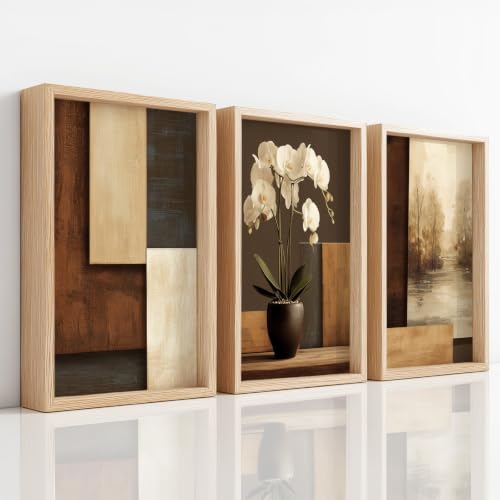 Forêt Affiche Ton Bois 3 Pièces : Habillez vos Murs Vides avec Style