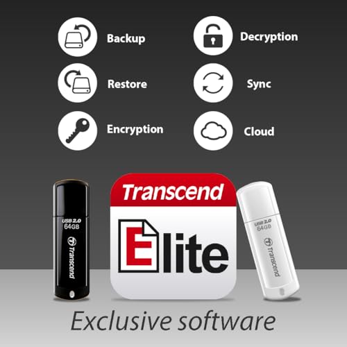 Image of Transcend JetFlash 350 64GB USB 2.0 Pen Drive (Black) (TS64GJF350)