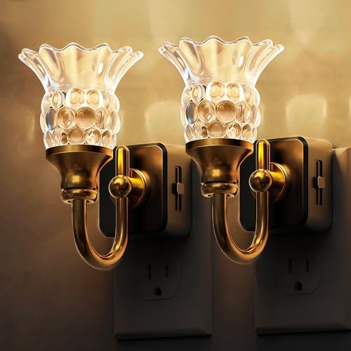 L LOHAS LED Night Lights Plug into Wall, 3000K LED Floral Night Light