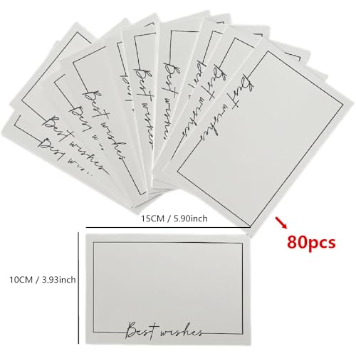 WYAN Greeting Cards Double-Sided Writable, White, 150mm x 100mm or 5.9 inches x 3.93 inches - Image 2