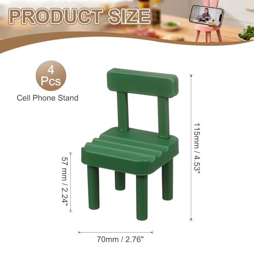 Lot de 4 mini chaises supports de téléphone mignon cadeau de bureau - 2