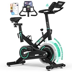 2026 Neu ONETWOFIT Leises Heimtrainer mit LCD-Display, Einstellbarem Magnetwiderstand 0-100% und Tablet-Halterung,Trainingsgerät für das Radfahren zu Hause,Bis 160KG