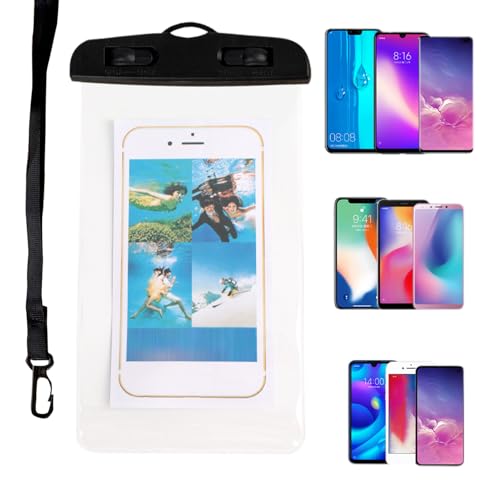 Genérico Impermeable para Teléfono,Transparente con Pantalla Táctil para Smartphone - para Natación,para Crucero Vacaciones Running Camping Buceo Viajes Playa Natación Kayak