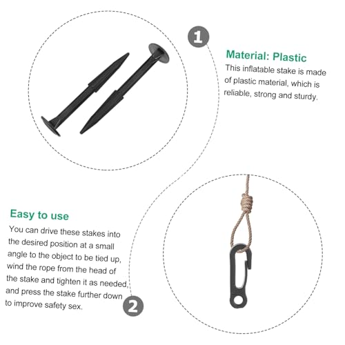 Piquetas de Plástico Resistente y Duradera para Camping 4