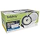 Beldray Deep Clean Spin Mop & Eimer - 2 super saugfähige Mikrofaser-Wischmoppköpfe, pedalbetriebener 5,4 l Eimer, Spritzschutz gegen Spritzen, 360° Rapid Spin & Dry Head