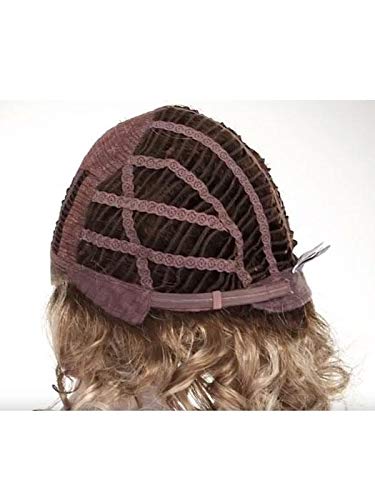 Jamila Plus Wig Color Hot Mocca Rooted - Ellen Wille Wigs 7" Mid Length Curly Volume Templae Lace Front Synthetic Natural Hairline Average Cap Bundle MaxWigs Hairloss Booklet