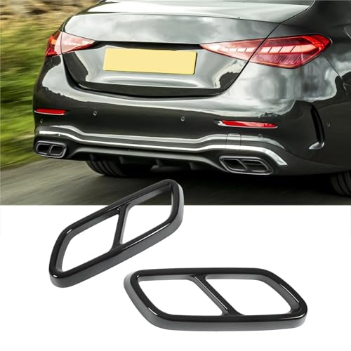 Cache-pot d'échappement W206 finition luxe noir mat pour Mercedes Classe C - 3