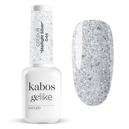 Kabos UV/LED Esmalte Híbrido Gelike 044 Starlight Silver 8ml