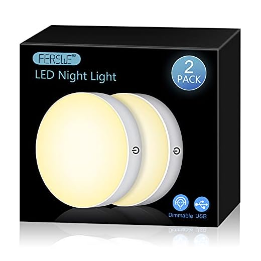 Ferswe Dimmable Touch Lights, 3000K Rechargeable Tap Light with 1000mAh Large Battery, Stick on Lights for Closet, Cabinet, Shelf, Wall and Desk(2 Pack)