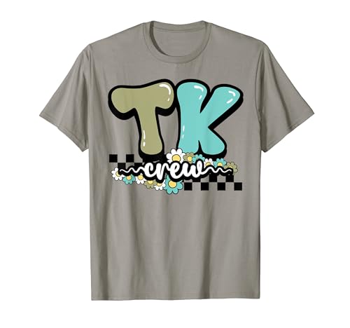 TK Crew Transitional Kindergarten Student Teacher Groovy T-Shirt