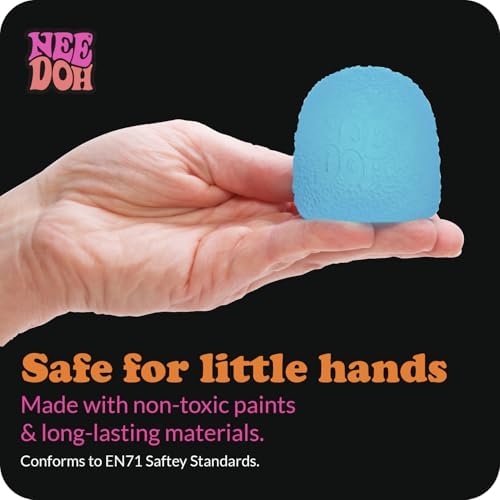 Schylling NeeDoh Gumdrop - Textured Sensory Toy with Super Solid Squish - 2.5" Tall - Colors May Vary (Pack of 1) - 5