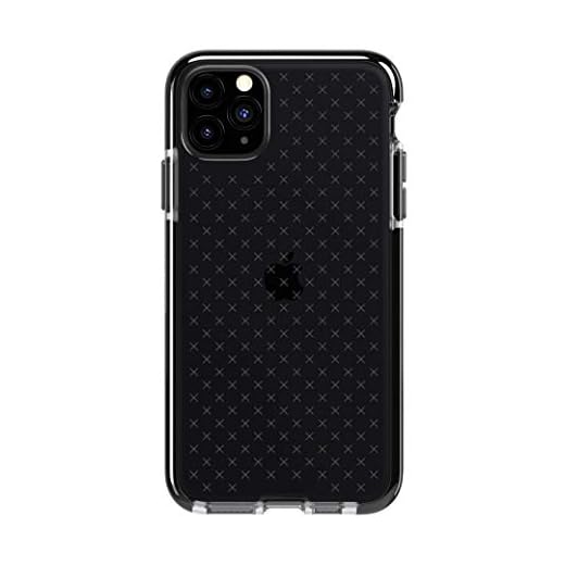 Tech21 Skyddande Apple iPhone 11 skal tunt mönster bakskydd med flexShock, Bakskydd, iPhone 11 Pro Max, Smokey/Black