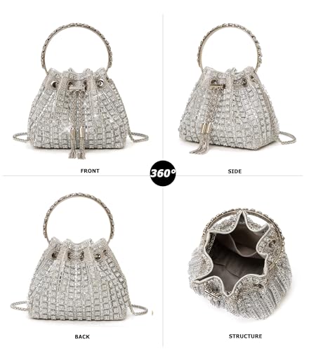 Sparkly Diamond Evening Bag Clutch Purses for Women Rhinestone Purse Glitter Handbag for Party Prom Cocktail Wedding2