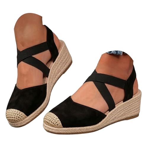 Sandale femme espadrille avec soutien de la voûte plantaire pour marcher sans douleur
