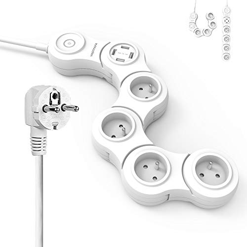 Multiprise USB Parafoudre, VASTFAFA Bloc...