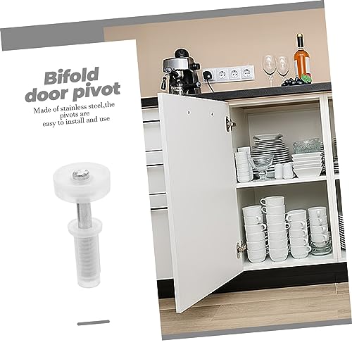 Tofficu kit de herrajes pivotantes para puerta plegable de 4 piezas para clóset acero inoxidable y bisagras operación suave para puertas dobles plegables fácil de instalar previene hundimiento miniatura 7