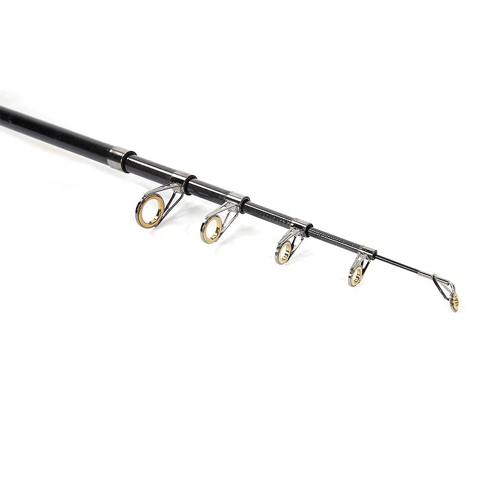 Canna da Pesca Telescopica 1.8M in Carbonio con Anelli in Ceramica per Mare e Lago Pesca Sportiva Outdoor Portatile Compatta