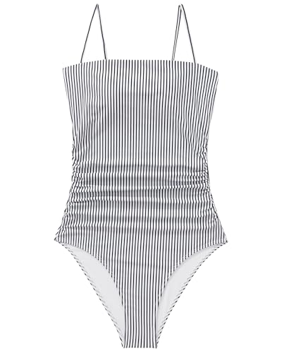 Image of SUUKSESS Women Sexy One Piece Swimsuit Tummy Control Square Neck Bathing Suit