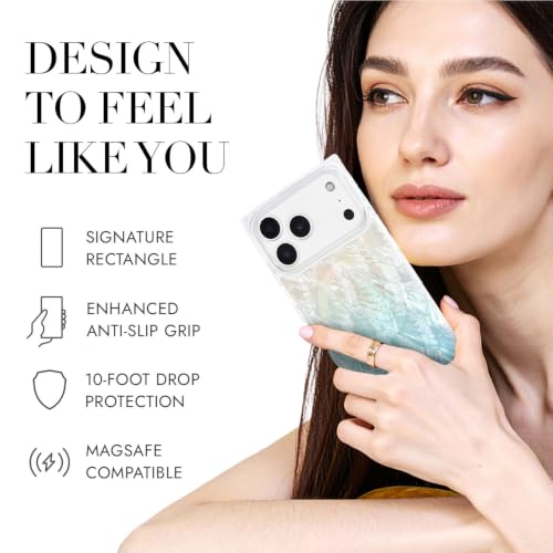 Image of COCOMII Rectangle for iPhone 18 Pro Max /17 Pro Max Case, Turquoise Pearl
