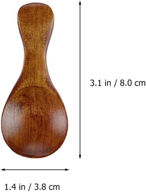 Alipis Short Handle Spoons Easy to Clean Wooden for Seasoning and Jam 4pcs with Smooth Surface for Home and Hotels Kitchen Use
