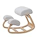 Produktbild ZRSH Ergonomischer Kniestuhl für Sitzkorrektur, Kniehocker Sitzhocker für Zuhause Büro Meditation Holz Rückenschmerzen Nackenschmerzen Lindern & Körperhaltung Verbessern