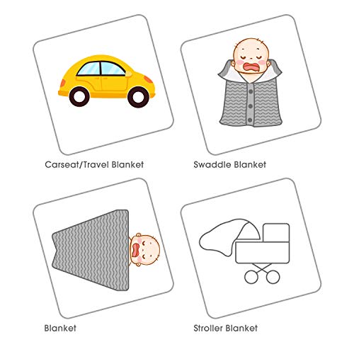 Newborn Infant Nursery Swaddle Blanket - Warm Cozy And Soft Knitted Fleece Blanket For Baby Boy And Girl - Cute And Useful Gift For Novice Moms Using In Strollers Or Car Seat Grey #TOP5