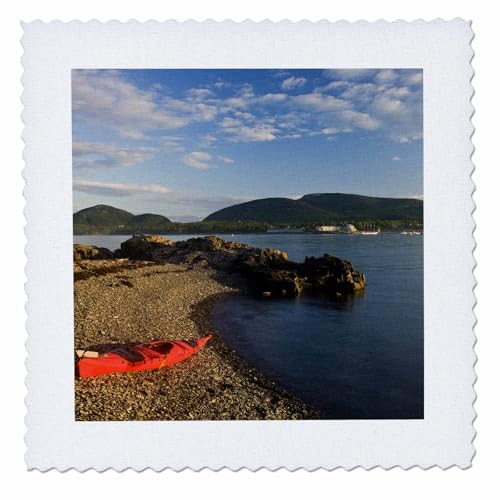 3dRose Kayaking Acadia NP Quilt Square Jerry & Marcy Monkman