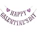 Happy Galentine's Day Glitter Banner, Valentine's Day Banner, Galentine, Valentine Party Decorations (Pink)