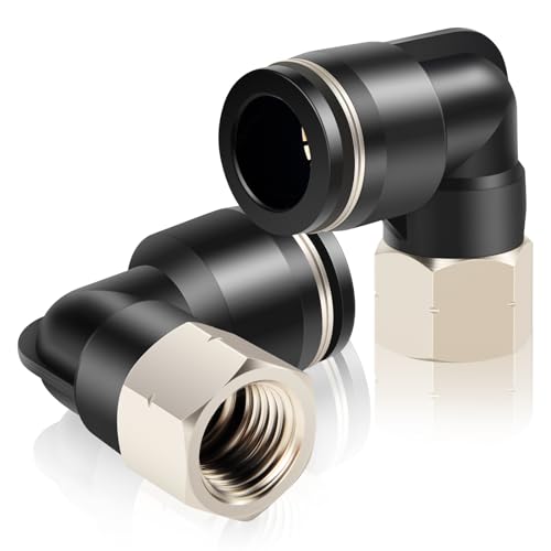TAILONZ PNEUMATIC Codo Hembra 10mm Tubo OD x 1/2 Pulgada BSP Rosca Conectar PLF10-04(Pack de 10)