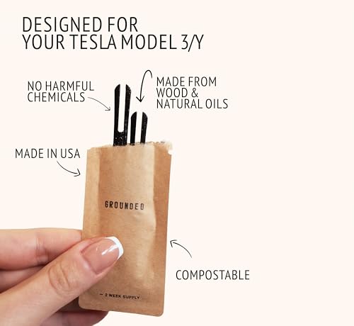 Image of ScentWedge Tesla Air Freshener - All-Natural Car Freshener - Subtle Essential Oil Scent - Hidden Air Freshener for Tesla Model 3 & Y - Discovery Set