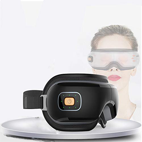 Preisvergleich Produktbild Augenschutz AugeMassager mit Hitze Luftverdichtung Bluetooth Musik Wiederaufladbare Augentherapie Massage für Entlasten Überanstrengung der Augen Augenringe Eye Taschen Dry Eye,Schwarz
