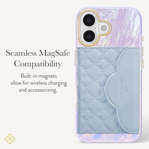 Kendra Scott iPhone 17 Case - Compatible with MagSafe - Designer Phone Case - Blue Pearl by Kendra Scott - Used condition - Image 6