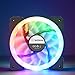 DS leddess Rainbow RGB LED 120mm Computer Case Internal Cooling Fan for Computer Case, CPU Air Cooling (Single Rainbow Fan, Cannot be Used Alone, A Series)