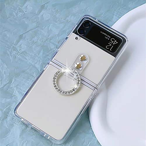 Coque Galaxy Z Flip 4 5G transparente support anneau mignon