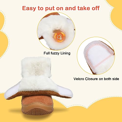 JIASUQI Baby Toddler Boots Warm Winter Boots Slippers for Toddler Boys Girls3