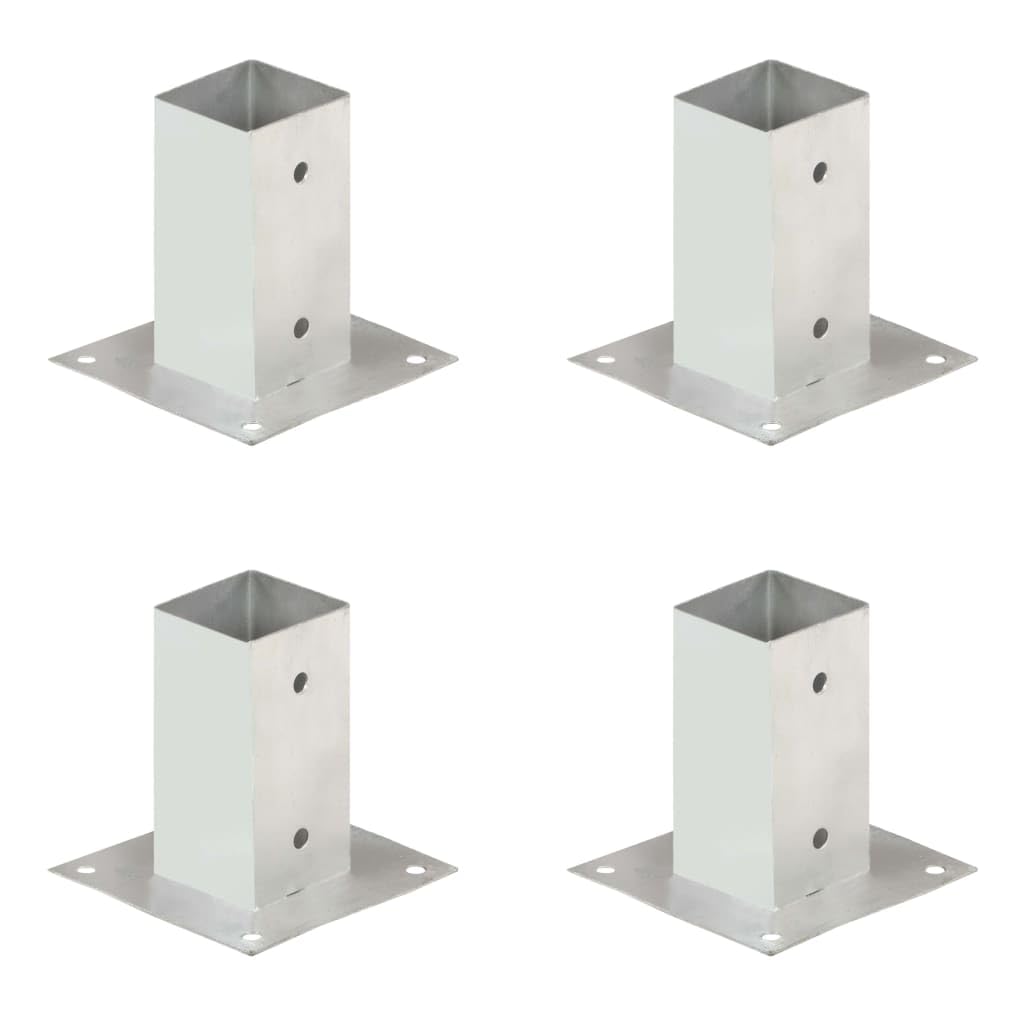 Pfostenanker 4 Stk. Verzinktes Metall 71 mm