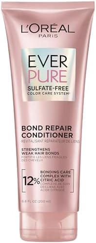 L’Oreal Paris EverPure Strengthening Conditioner with StrongCore Science, Repairs, Strengthens, Reinforces Weak Bonds Hair, Vegan, Paraben & Sulfate Free, 6.8 Fl Oz