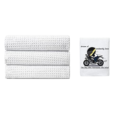 2 Pack 16"X24" Sublimation Blank Towel for Heat Press, 350GSM Sublimation Kitchen Towel, 100% Polyester, Custom Personalised Photo Waffle Tea Towels in 40x60cm, Face Towels Blanks for DIY Printing Cover