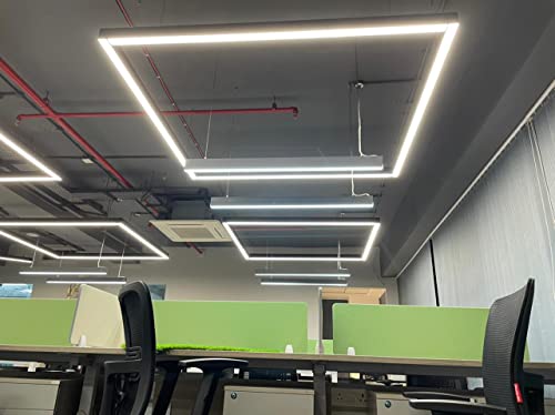 Image of Acco LED Aluminium 4 Feet Profile Light 38W (Black) - Ceiling Mount, Energy Efficient, Neutral White Light Output, Home Office Lighting Fixture-4000K- Neutral White