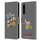 Head Case Designs sous Licence Officielle Ed, EDD, n Eddy C'est Un Truc d'Ed Graphiques Coque en Cuir à Portefeuille Compatible avec Sony Xperia 1 IV
