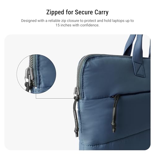 Image of DailyObjects Stria Pro Laptop Bag With Handle| Recycled Durable Polyester | Compatible with Laptop /MacBook Air /Pro Upto 15 Inch| Water Resistant|Padded Compartment with Zip Closure