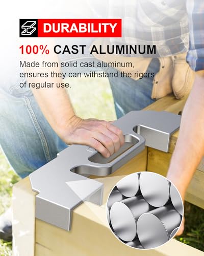 Kolvoii 2 Pcs Framing Tools, 12", 14" & 16" On-Center Stud Layout Tool, 100% Cast Aluminum Framing Jig, 3 in 1 Stud Framing Tool for Walls, Roofs, Floors or Ladders - Image 4